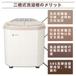 TAIGA Mini Twin Tub Gentle Washing Machine CB1062(T), , large