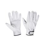 氬焊小羊皮手套 白灰色(長20cm), , large