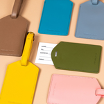 TRAVELMAR Travel Leather Luggage Tag-Olive Green, , large