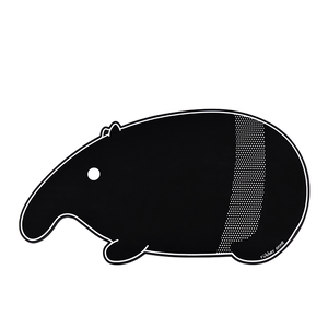 【怪獸】rubber anne 10秒頂吸 軟式珪藻土造型吸水地墊 黑白動物園 (75x40cm) -馬來貘