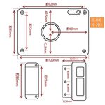 四段鎖 COE 喇叭式 白鐵四段鎖 C-203S 大轉鈕 門厚30~45mm 裝置距離60mm 孔徑35mm, , large