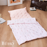 BUHO "Princess Party" made in Taiwan natural cotton breathable double-layer yarn children's sleeping mat four seasons quilt three-piece set, , large