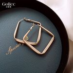 【Gulicc 】古莉可 耳環 金色素圈大耳環, , large