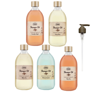 【SABON】沐浴油 500ml 附壓頭(香蘋薰衣草/白茶/玫瑰茶語/綠玫瑰/茉莉)