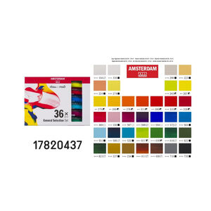 *需預訂 Royal Talens AMSTERDAM 壓克力20ML套組-一般色系(36色)17820437