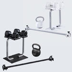 BYZOOM Fitness 11.3公斤(25磅)可調式重訓器材套組 速調啞鈴 壺鈴 槓鈴桿 啞鈴架 免運原廠一年保固, , large
