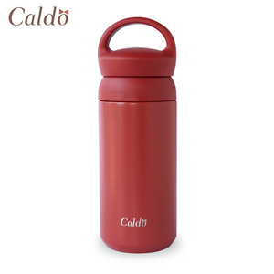 [ Caldo卡朵 ] 無印質樸隨身不鏽鋼保溫瓶 350ml  -  朱唇紅