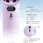 【aibo】半導體冰敷 100檔調速 手持桌立充電風扇HA-FAN1144-PU柔霧紫, , large