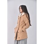 (S) 雅奴天使質感連帽杏色外套二手衣, , large