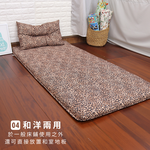 [台客嚴選] 豹紋竹面單人透氣床墊附枕 台灣製 學生床墊 單人床墊, 豹紋, large