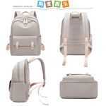 SPRING-尼龍後背包韓版時尚商務通勤後背包大容量後背包旅行後背包-多色, , large