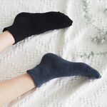 [Kaimei Cotton Industry] 6 pairs set black MIT made in Taiwan, fine cotton 200 needles, plain color, no bunch marks, wide mouth, , large