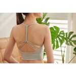 YOGA FLOW Alma Bra - 麻花短版上衣 - 銀灰白 Grey Light, , large