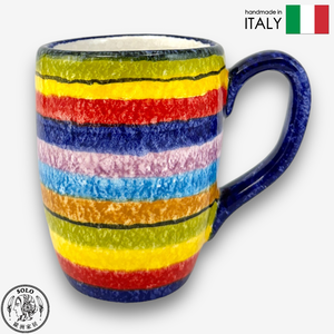 【SOLO Vintage】Modigliani Italian Pottery 400ml Mug Coffee Mug Wine Mug Rainbow Series Handmade Made in Italy