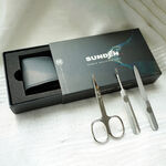 Manicure Set 3pcs Stainless Steel Nail Clipper Set with Leather Travel CaseSUNDEN MK4985, , large