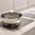 【Sushar小菜丫】鈦晶鋁合金 不沾鍋 鈦鍋 30cm深煎鍋 IH全對應(贈原廠玻璃蓋), , large