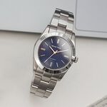 Relax Time RT-105S 立體格紋太陽能女錶-銀x藍/34mm RT-105S-3L, , large