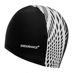 [秉宸] SPEEDO Boom End+ 成人尼龍抗氯泳帽 黑/線條白 SD813955, , large