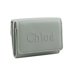 CHLOE' Sense 刺繡標誌小款三折短夾/海灣綠, , large