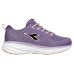 DIADORA迪亞多那 輕量避震慢跑鞋 女運動鞋 女鞋 透氣 針織 高彈鞋墊 緩震 回彈 吸震 厚底 耐磨 防滑 黑 紫, , large