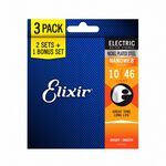 Elixir 16542 Nanoweb 薄包覆 電吉他套弦三包裝 10-46【敦煌樂器】, , large
