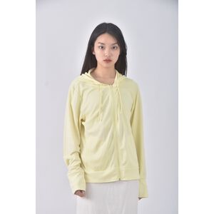 (XL) net質感連帽黃色外套二手衣