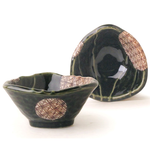 [豐名日本餐具] 4.0"三角缽 格子織部 / C04DB3-111, , large