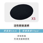 【台陞科技】REAICE 2WAY 可攜式抽油煙機專用活性碳棉芯 G07-filter 5入組, , large