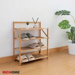 Bamboo free assembly 4-layer rack, , large