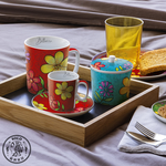 【SOLO Vintage】EGAN Italian Pottery Coffee Mug Set Beloved Series Yellow 100ml, , large
