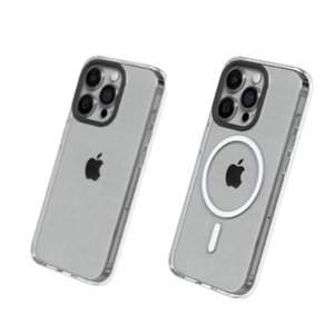 【RHINOSHIELD 】 Clear Case (MagSafe 磁吸兼容) for Apple iPhone 15 - 全透明+黑色鏡頭框+透明按鈕