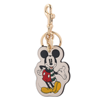COACH X Disney米奇造型吊飾/鑰匙圈/白色, , large