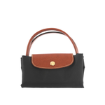 LONGCHAMP S號短把LE PLIAGE摺疊水餃包(黑色), , large