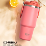 【H&R安室家】TYESO泰碩 304不鏽鋼雙飲保溫杯1200ml(H77), , large