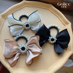 【Gulicc】古莉可 髮圈 韓版小香風 珍珠蝴蝶結馬尾髮圈, , large