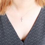 【Angel & Me】Simple Cross (Medium) s925 sterling silver necklace gift, , large