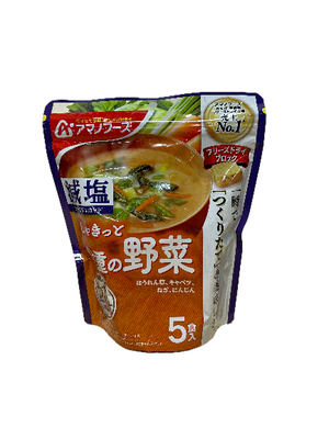 天野5食入即食味噌湯_減鹽四種蔬菜味【Mia C'bon Only】