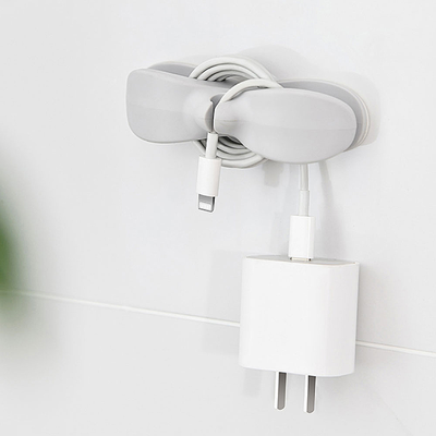 集線器【灰色】 電線理線器 電線收納器 整線器 電線收納 免打孔集線器 插頭電線收納 固線夾 理線器 整線夾 集線夾 收納