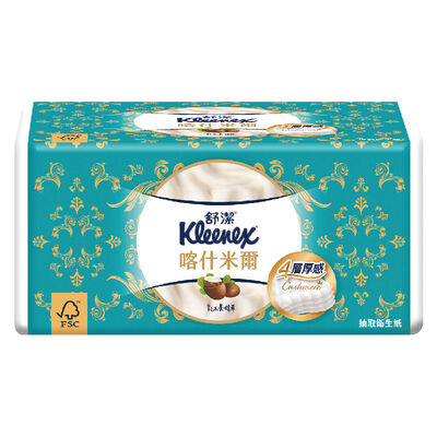[箱購] 舒潔喀什米爾4層抽取衛生紙乳木果精華-90PC10PC包x6串