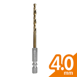 【Panrico 百利世】六角軸含鈷鑽頭/4.0mm(鑽鐵 鑽白鐵 鑽木頭 鑽塑膠), , large