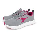 DIADORA迪亞多那 輕量專業慢跑女鞋 女運動鞋 慢跑鞋 時尚 撞色 透氣 散熱 保護後跟 耐磨 止滑 黑綠 灰桃紅, , large