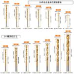 麻花鑽尾99件組塑盒裝(鍍鈦高速鋼), , large