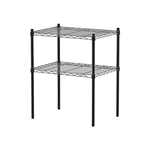 【Y HOUSE】60x45x75cm Lightweight Two-layer Iron Rack Iron Rack Shelf - Painted Black, , large