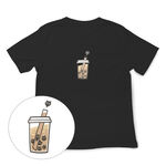 JZ TEE Black Cat - Bubble Milk Tea Graphic Tee, , large