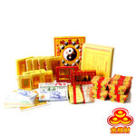 【金發財金紙】全球版豪華地基主專用金含冥國五國幣金條元寶組(金紙-1入組), , large