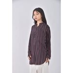 (XL) 條紋黑色長袖上衣二手衣, , large