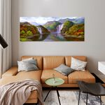 【御畫房】福祿雙至 國家一級畫師手繪油畫60×120cm(VF-57), , large