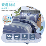 【多利寶寢具】FITNESS 精梳棉雙人被套-安德里-藍, , large
