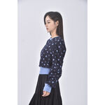 (S) rare closet韓牌質感愛心藍色長袖上衣二手衣, , large