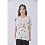 (XL) 兔子灰色短袖上衣二手衣, , large